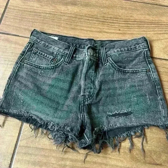 Levi 501 shorts black acid wash size 27 - Picture 3 of 6